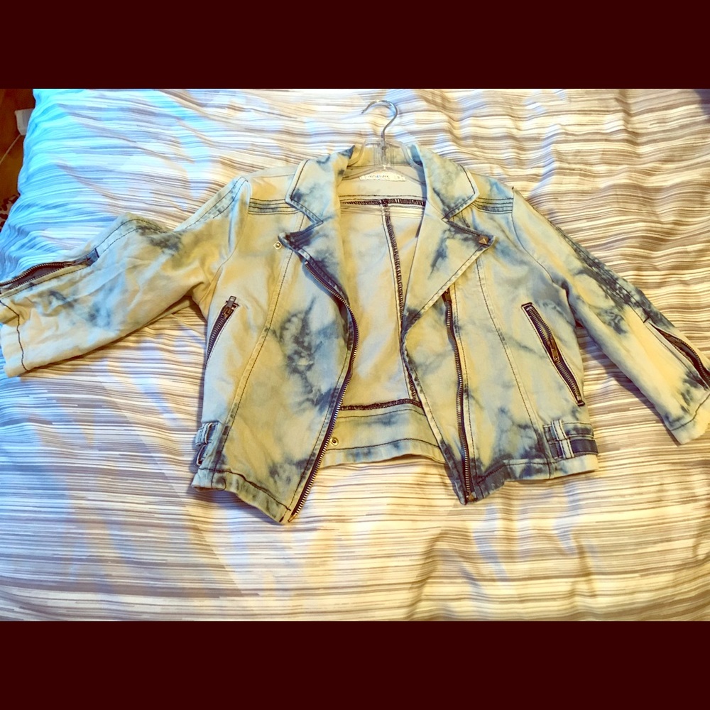 Tie dye Capri jacket with stud finishing